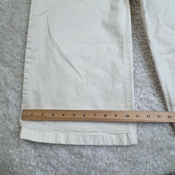 Point Sur J. Crew Wide Leg Pant White Natural 29 Petite - Picture 10 of 12